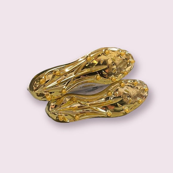 Adidas Men’s Adizero 5-Star 6.0 DSG White / Gold Money Football Cleats - Picture 5 of 7